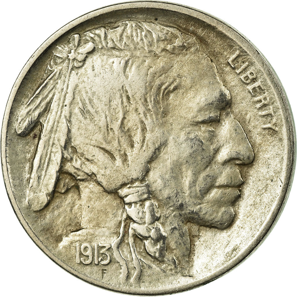 Coin, United States, Buffalo Nickel, 5 Cents, 1913, U.S. Mint, Philadelphia