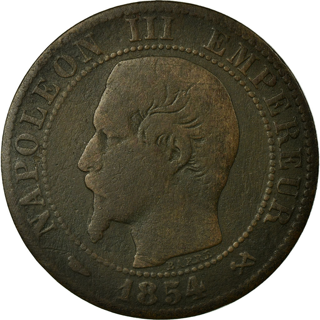 Monnaie, France, Napoleon III, Napoléon III, 5 Centimes, 1854, Rouen, B+