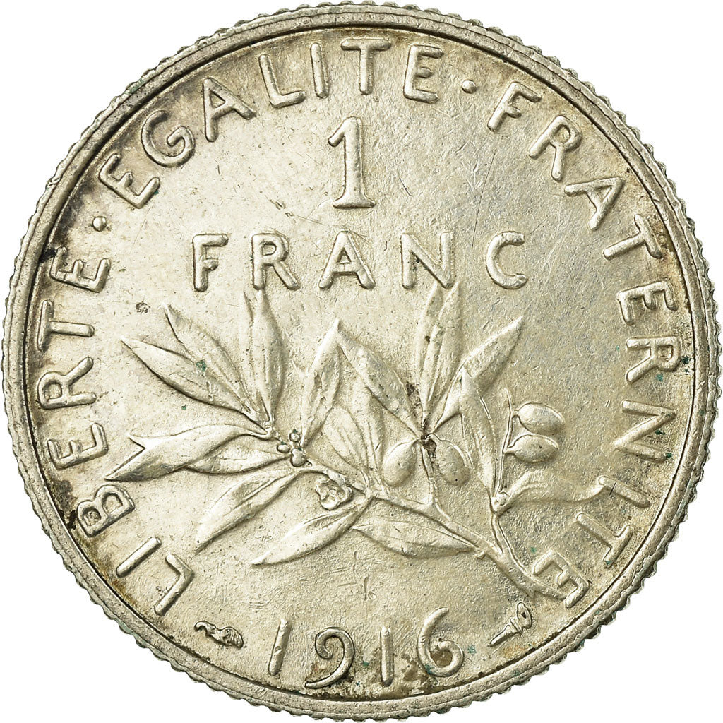 Münze, Frankreich, Semeuse, Franc, 1916, Paris, SS, Silber, KM:844.1