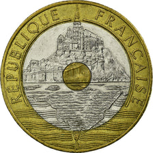 Coin, France, Mont Saint Michel, 20 Francs, 1992, Paris, EF(40-45)