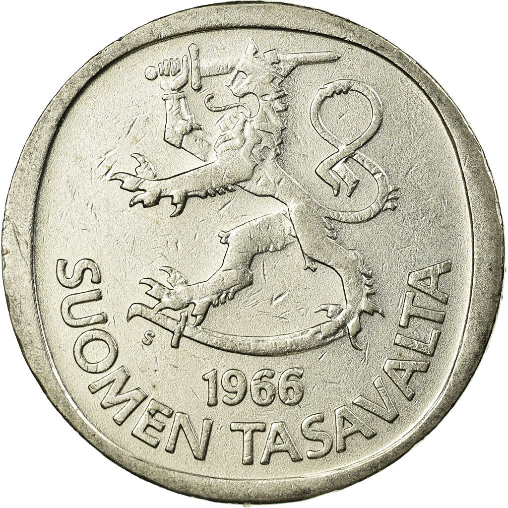 Munten, Finland, Markka, 1966, ZF, Zilver, KM:49