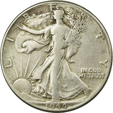 Coin, United States, Walking Liberty Half Dollar, Half Dollar, 1944, U.S. Mint
