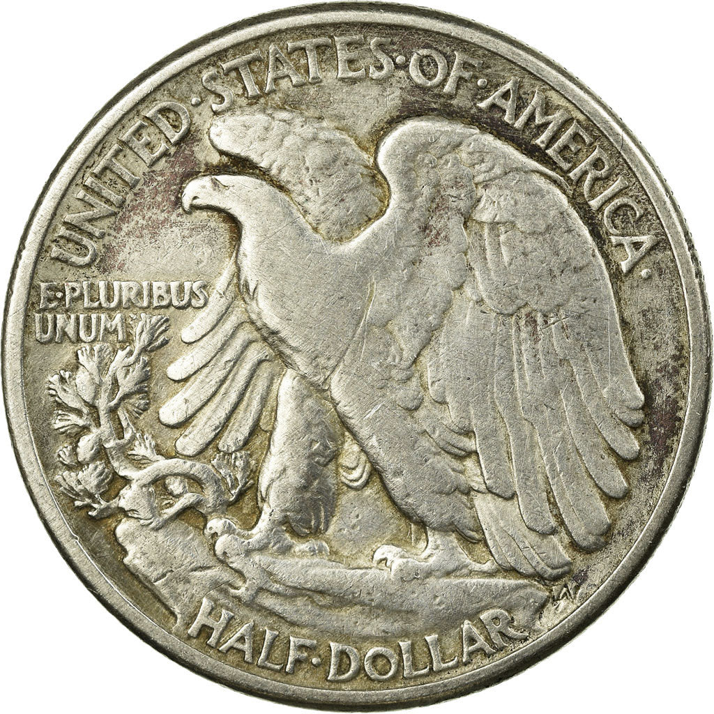 Coin, United States, Walking Liberty Half Dollar, Half Dollar, 1944, U.S. Mint