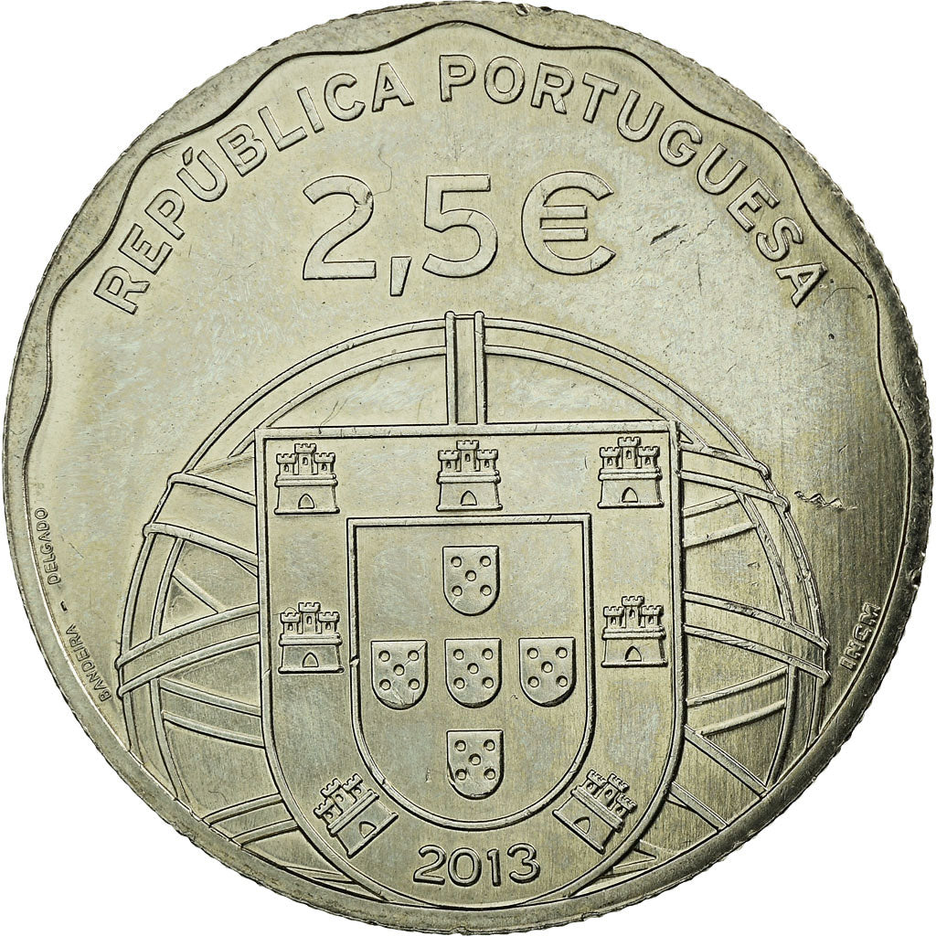 Portugal, 2-1/2 Euro, 2013, EF(40-45), Copper-nickel, KM:855