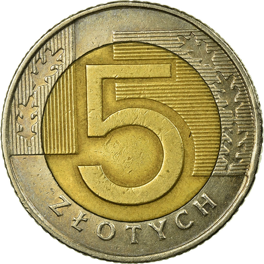 Coin, Poland, 5 Zlotych, 1994, Warsaw, EF(40-45), Bi-Metallic, KM:284
