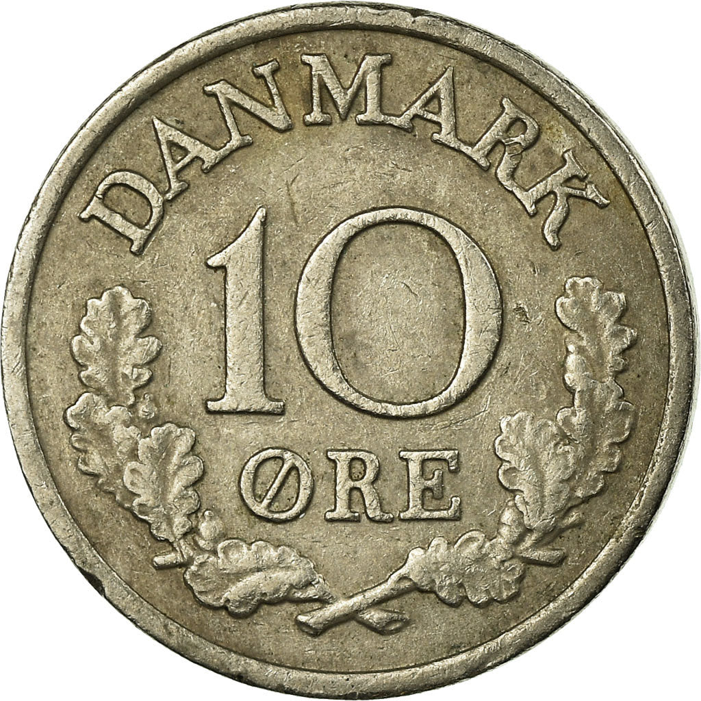 Munten, Denemarken, Frederik IX, 10 Öre, 1971, Copenhagen, FR+, Copper-nickel
