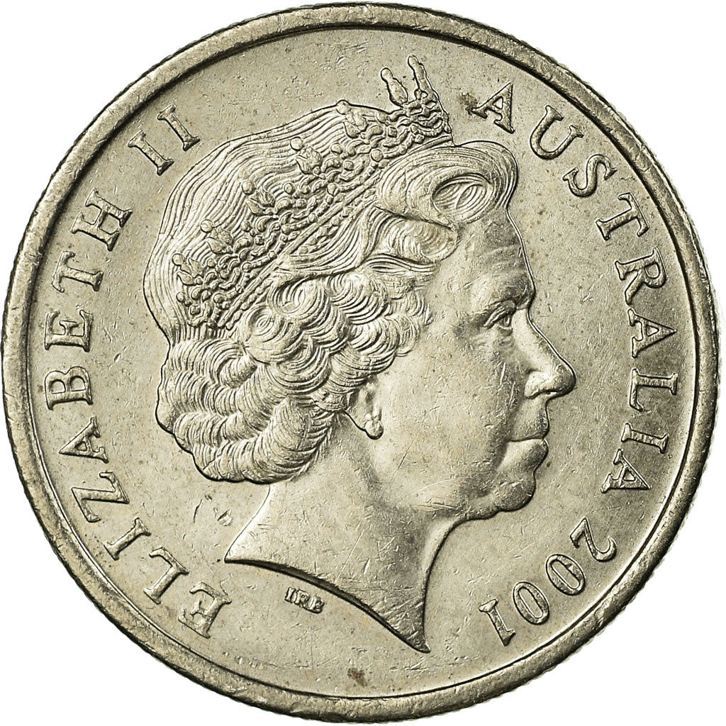 Moneta, Australia, Elizabeth II, 5 Cents, 2001, EF(40-45), Miedź-Nikiel, KM:401