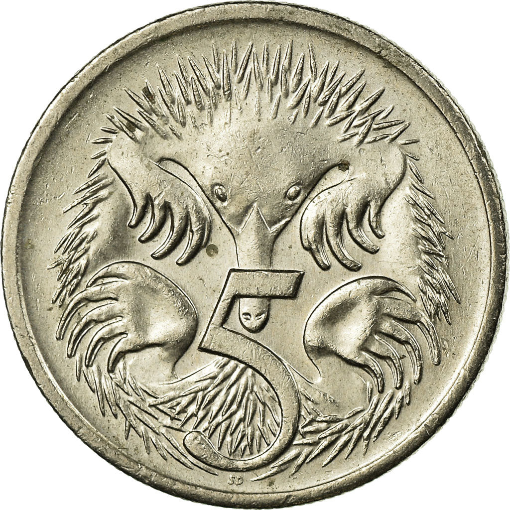 Moneta, Australia, Elizabeth II, 5 Cents, 2001, EF(40-45), Miedź-Nikiel, KM:401