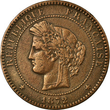 Coin, France, Cérès, 10 Centimes, 1872, Bordeaux, VF(30-35), Bronze, KM:815.2