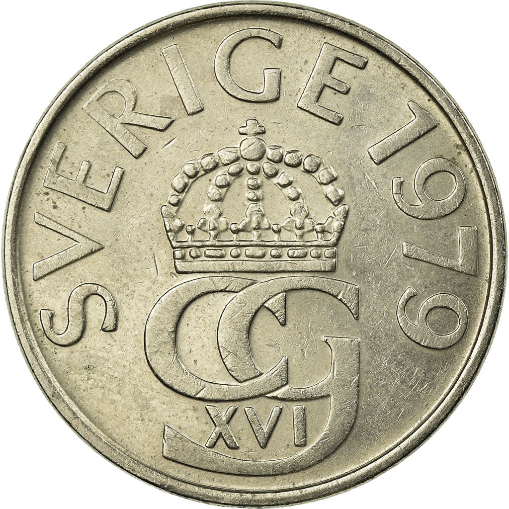 Moneta, Svezia, Carl XVI Gustaf, 5 Kronor, 1979, BB, Rame-nichel, KM:853