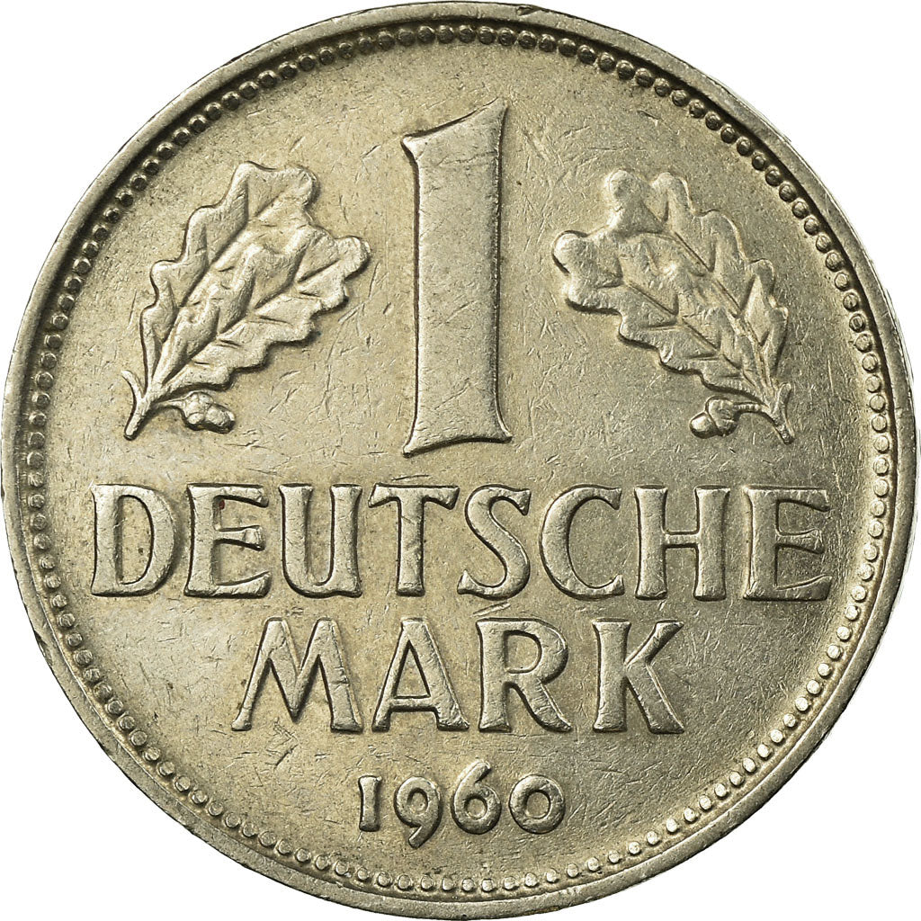 Coin, GERMANY - FEDERAL REPUBLIC, Mark, 1960, Karlsruhe, EF(40-45)