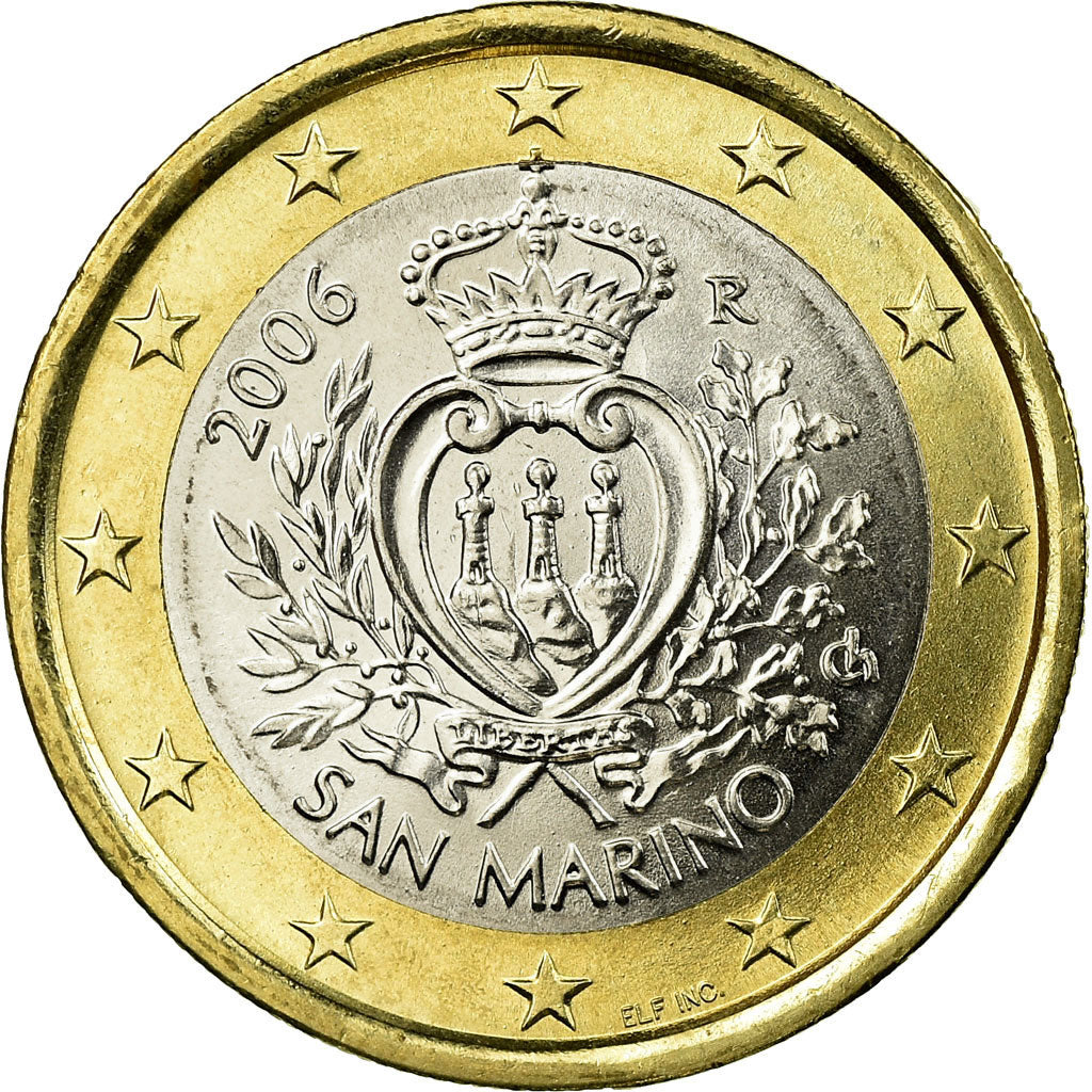 Coin, San Marino, Euro, 2006, Rome, MS(65-70), Bi-Metallic, KM:446