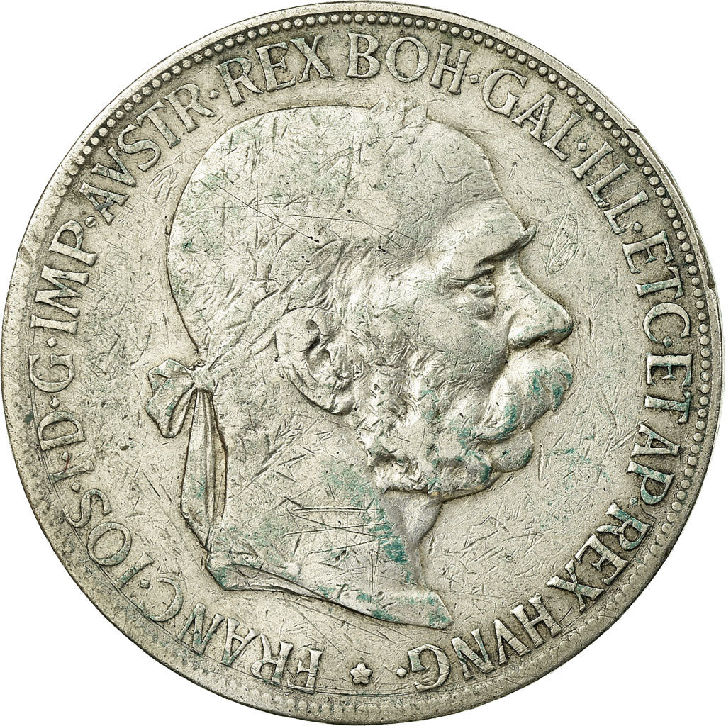 Coin, Austria, Franz Joseph I, 5 Corona, 1900, VF(30-35), Silver, KM:2807