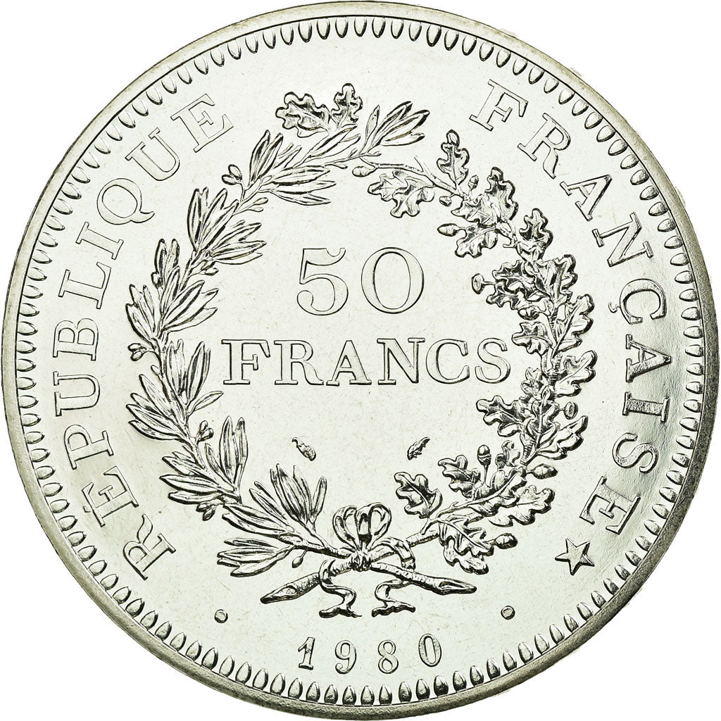 Monnaie, France, Hercule, 50 Francs, 1980, Paris, FDC, Argent, Gadoury:882