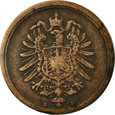 Coin, GERMANY - EMPIRE, Wilhelm I, Pfennig, 1889, Munich, EF(40-45), Copper