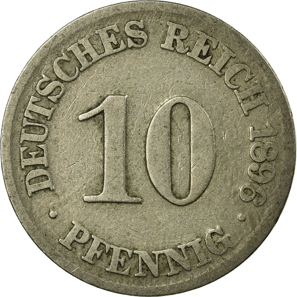 Münze, GERMANY - EMPIRE, Wilhelm II, 10 Pfennig, 1896, Hamburg, S