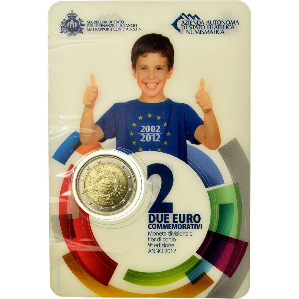 San Marino, 2 Euro, 10ème Anniversaire de l'Euro, 2012, EF(40-45)