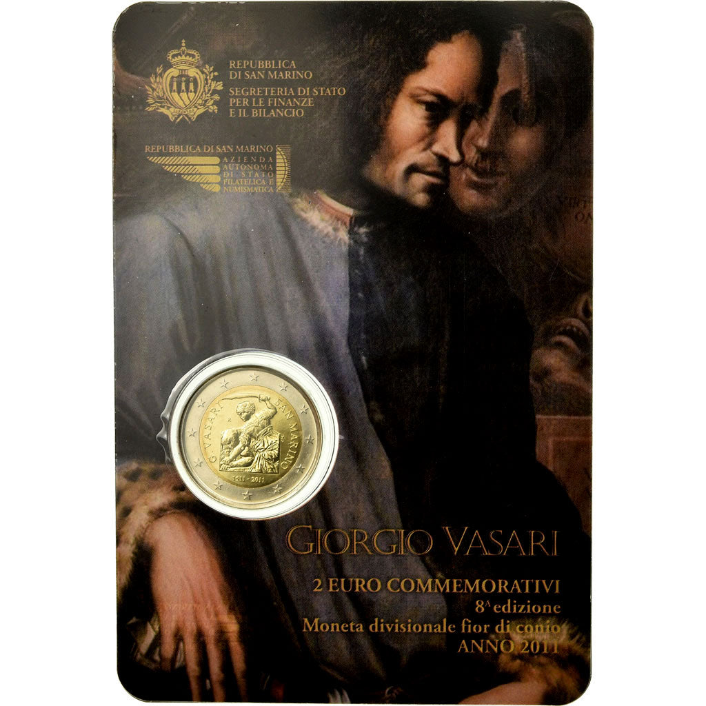 San Marino, 2 Euro, Giorgio Vasari, 2011, Rome, MS(65-70), ND