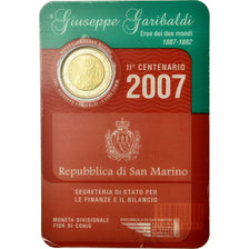 San Marino, 2 Euro, Giuseppe Garibaldi, 2007, Sin información