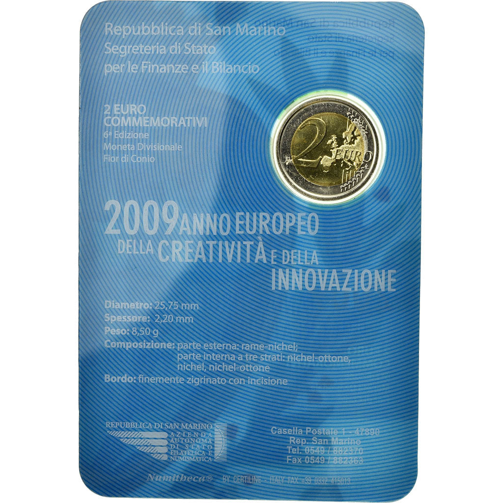San Marino, 2 Euro, Année  de la création et de l'innovation, 2009
