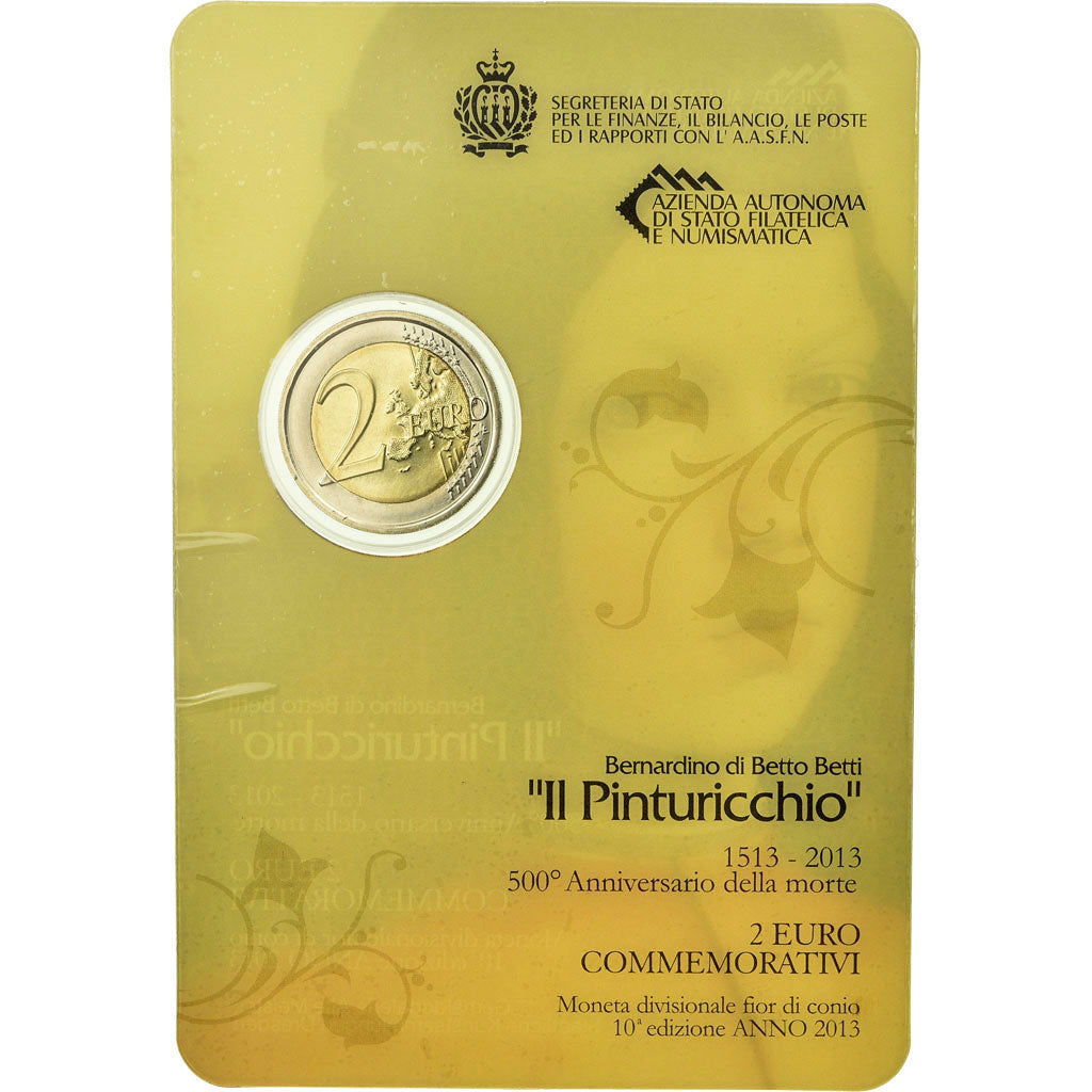 San Marino, 2 Euro, Il Pinturicchio, 2013, Rome, MS(65-70), ND
