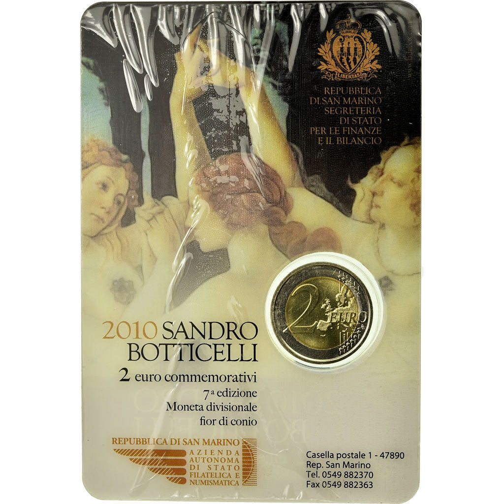 San Marino, 2 Euro, Sandro Botticelli, 2010