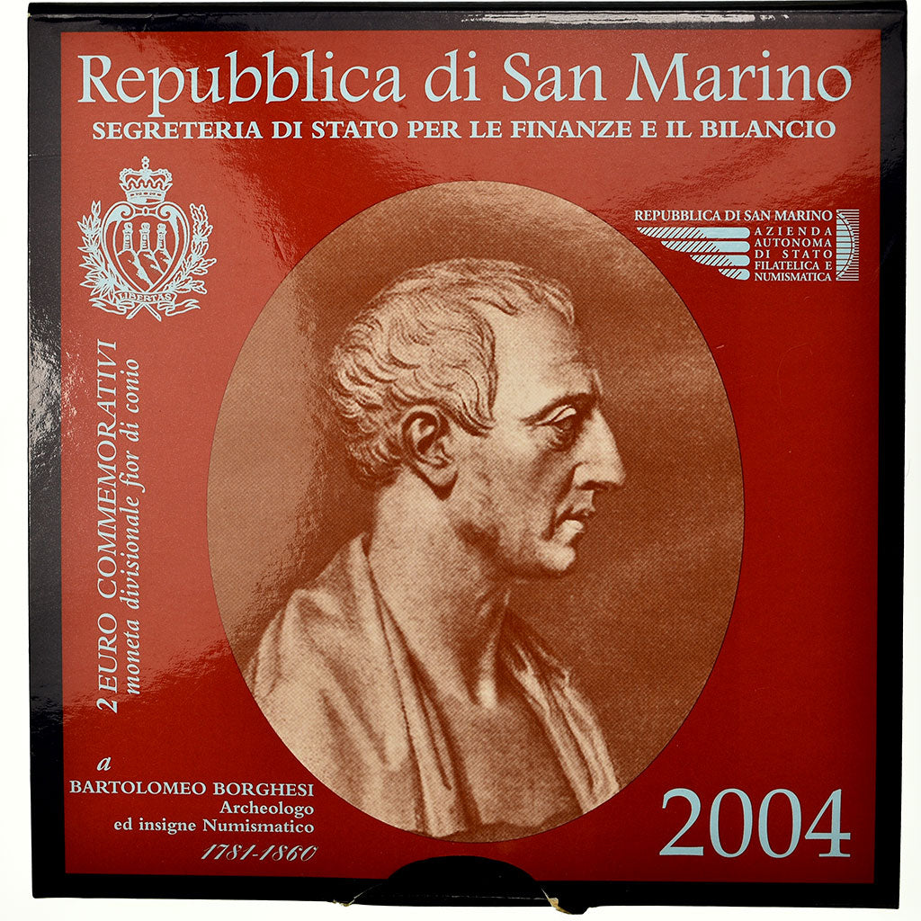 San Marino, 2 Euro, Bartolomeo Borghesi, 2004, Sin información