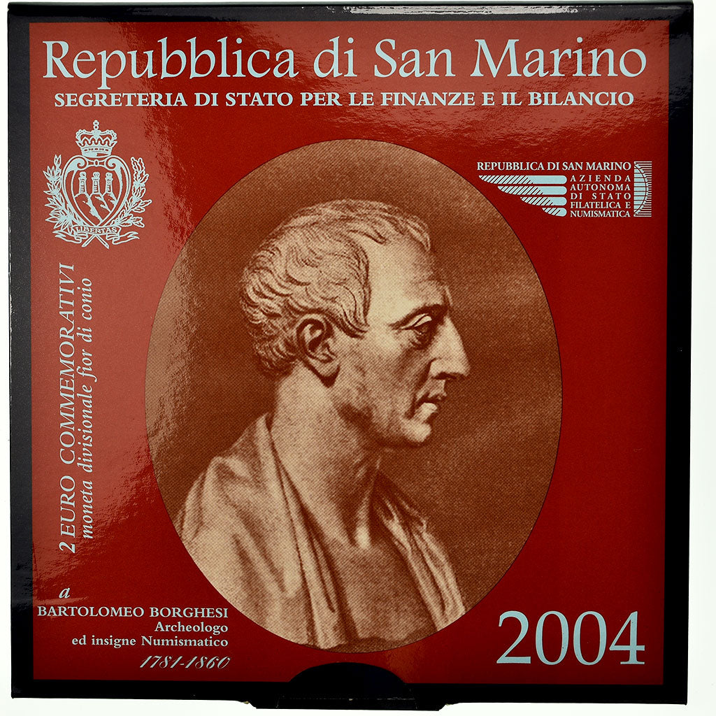 San Marino, 2 Euro, Bartolomeo Borghesi, 2004, N/D