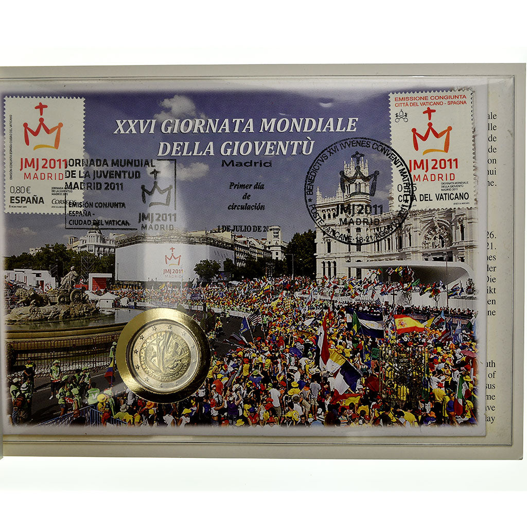 Vaticaan, 2 Euro, 26ème journée mondiale de la jeunesse, 2011, Enveloppe