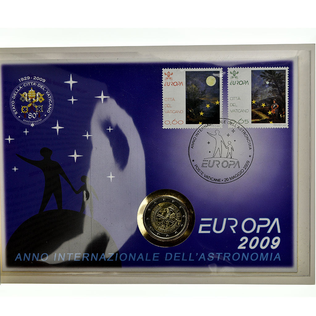 Vatikan, 2 Euro, Année internationale de l'Astronomie, 2009, Enveloppe