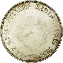 Coin, Netherlands, Juliana, 10 Gulden, 1973, EF(40-45), Silver, KM:196