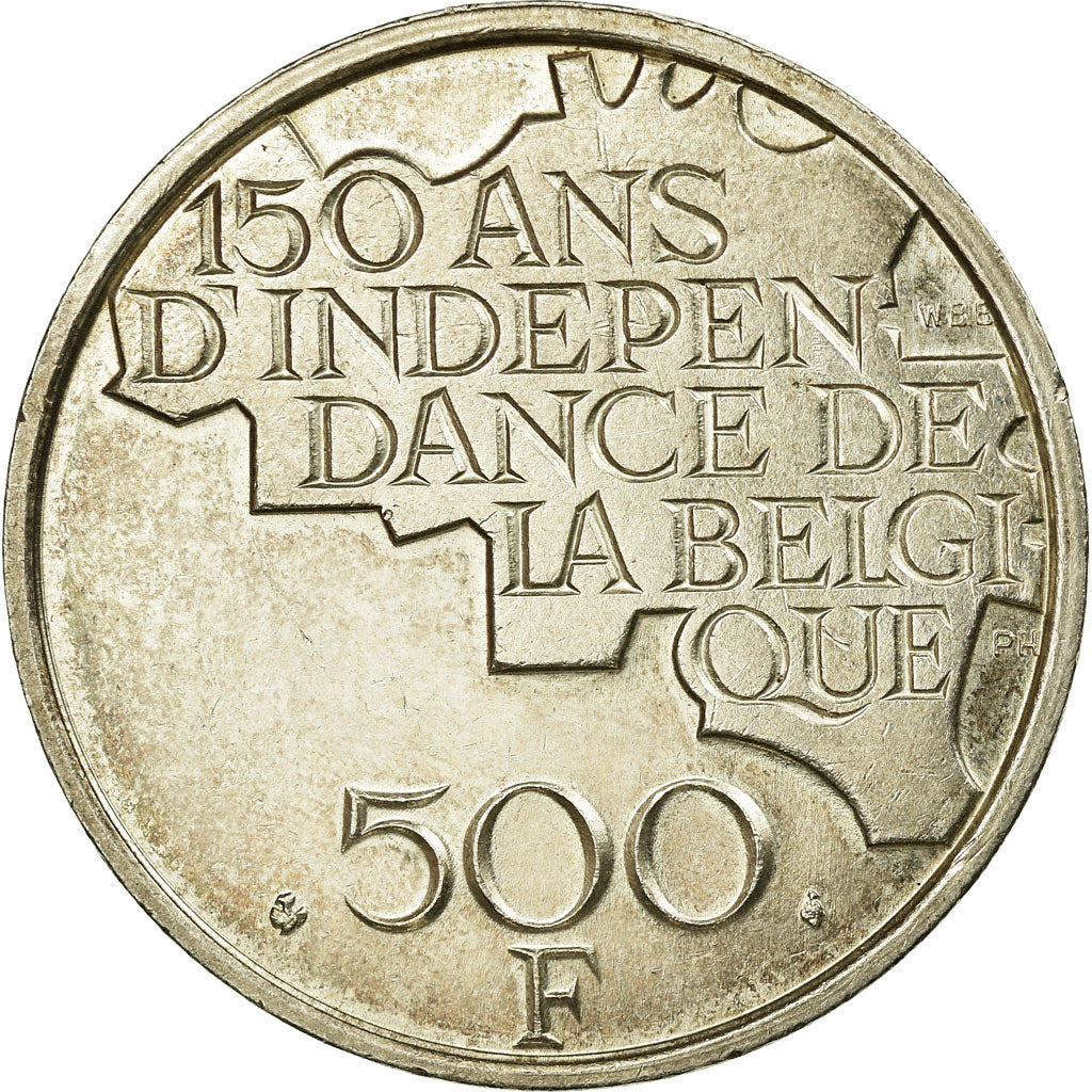 Coin, Belgium, 500 Francs, 500 Frank, 1980, Brussels, EF(40-45), Silver Clad