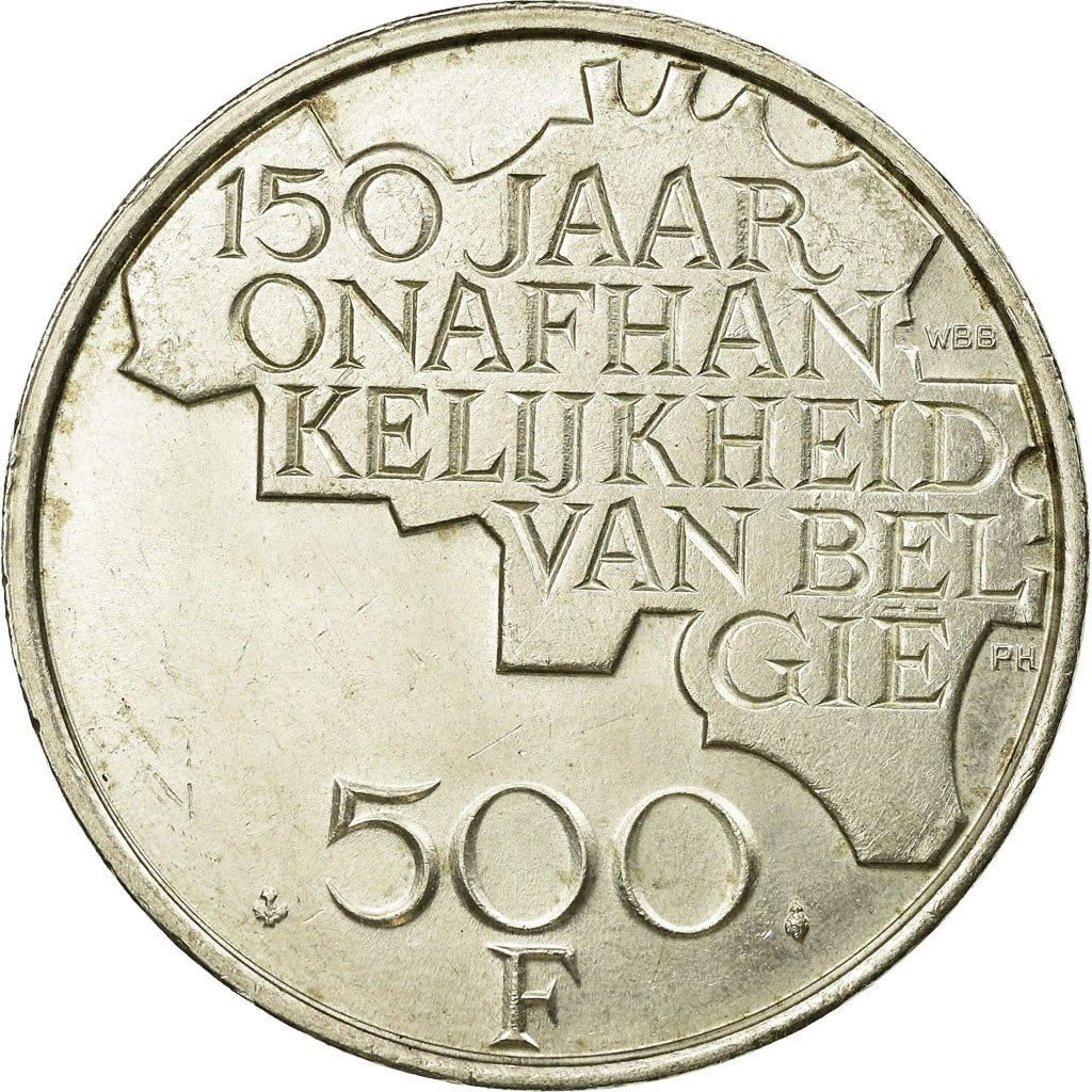 Munten, België, 500 Francs, 500 Frank, 1980, Brussels, ZF, Silver Clad