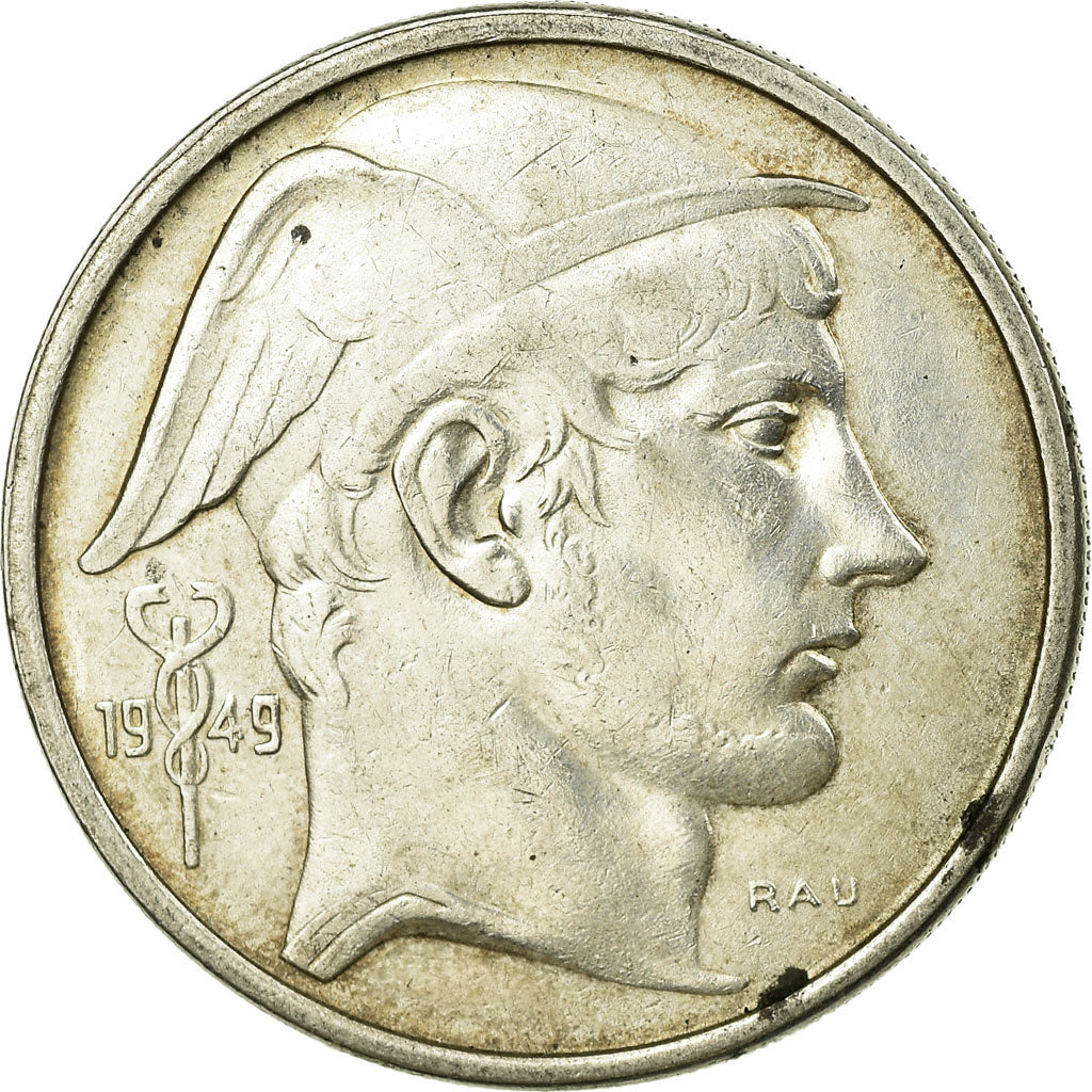 Münze, Belgien, 50 Francs, 50 Frank, 1949, SS, Silber, KM:136.1
