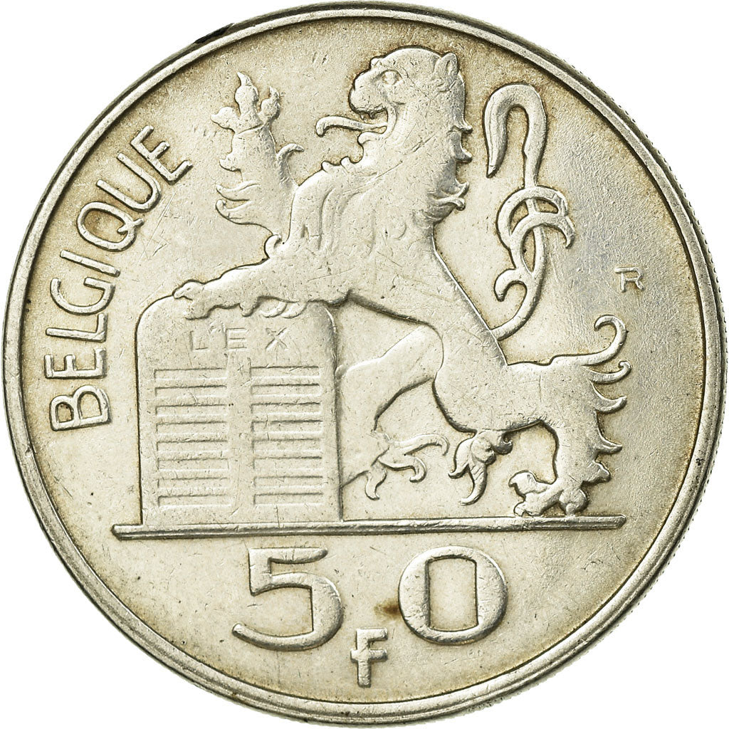 Münze, Belgien, 50 Francs, 50 Frank, 1949, SS, Silber, KM:136.1