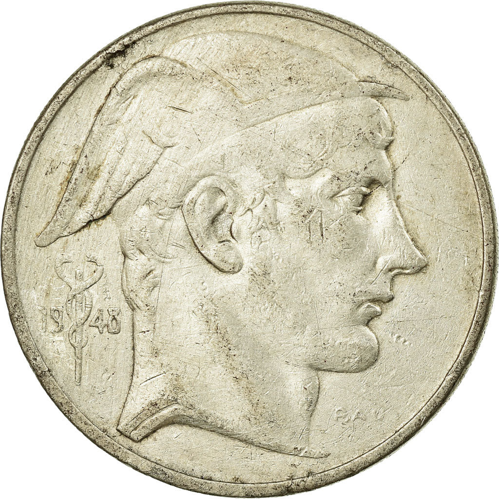 Coin, Belgium, 50 Francs, 50 Frank, 1948, VF(30-35), Silver, KM:137