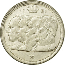 Coin, Belgium, 100 Francs, 100 Frank, 1951, EF(40-45), Silver, KM:139.1