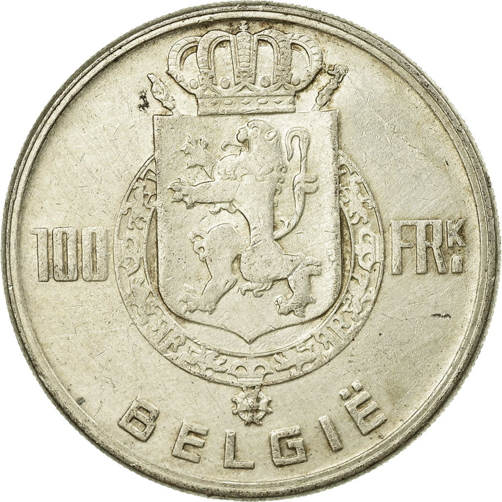 Coin, Belgium, 100 Francs, 100 Frank, 1951, EF(40-45), Silver, KM:139.1
