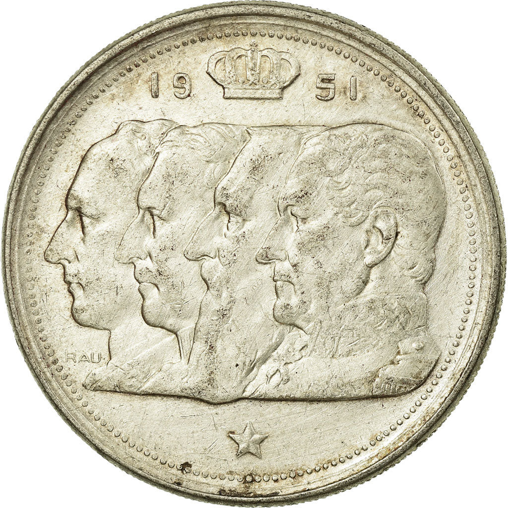 Monnaie, Belgique, 100 Francs, 100 Frank, 1951, TB+, Argent, KM:139.1