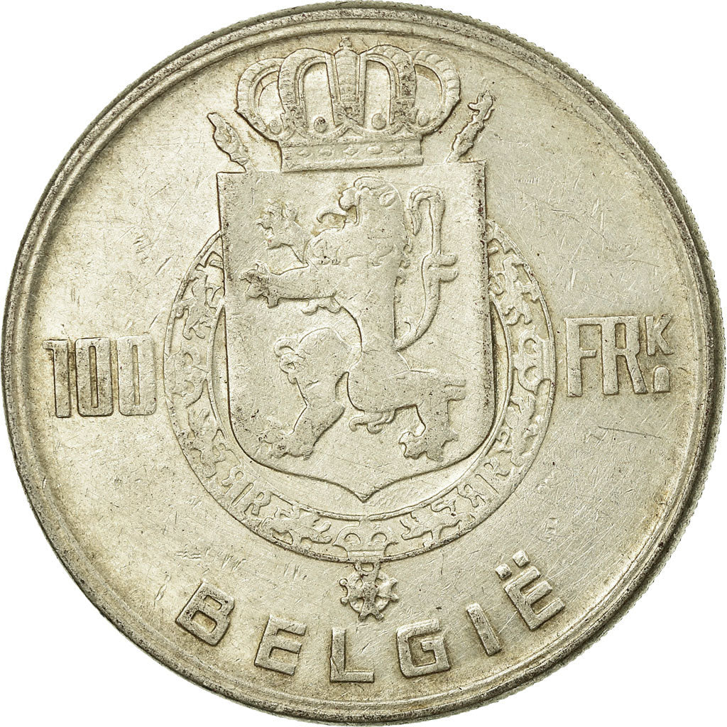Monnaie, Belgique, 100 Francs, 100 Frank, 1951, TB+, Argent, KM:139.1