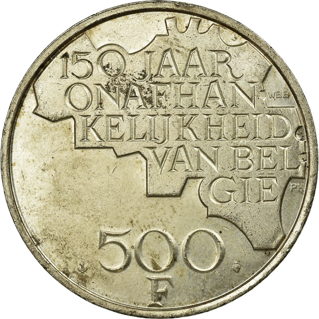 Moneta, Belgio, 500 Francs, 500 Frank, 1980, Brussels, MB+, Rame-nichel