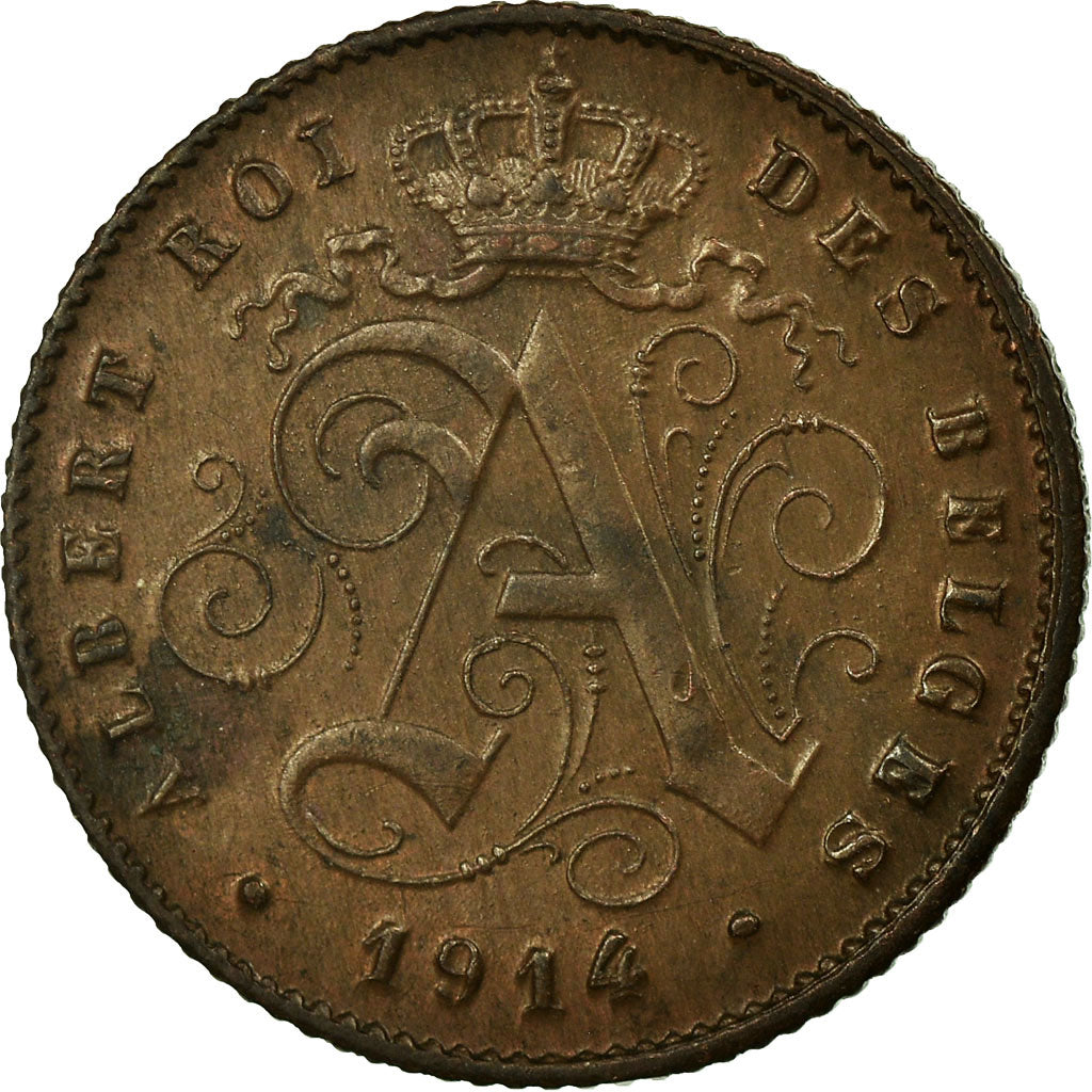 Coin, Belgium, Centime, 1914, EF(40-45), Copper, KM:76