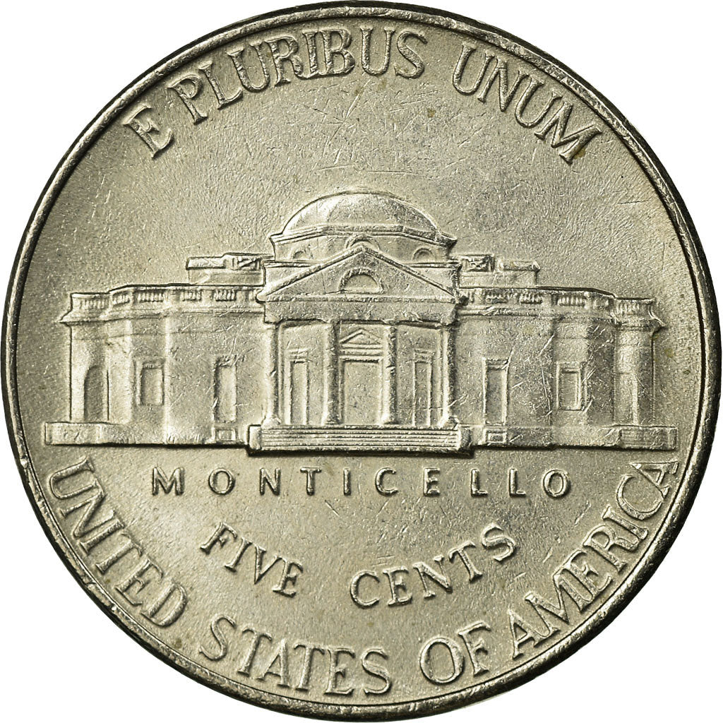 Coin, United States, Jefferson Nickel, 5 Cents, 2001, U.S. Mint, Philadelphia