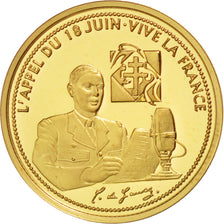 FRANCE, History, French Fifth Republic, Medal, MS(65-70), Gold, 18, 2.00