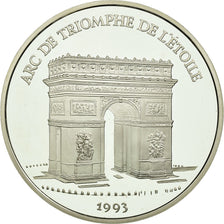 Coin, France, Arc de Triomphe, 100 Francs-15 Ecus, 1993, MS(65-70), Silver