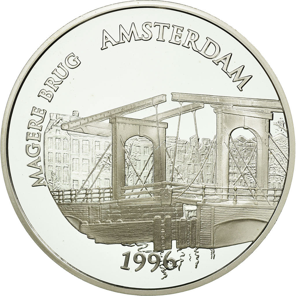 Moeda, França, Magere Brug d'Amsterdam, 100 Francs-15 Euro, 1996, MS(65-70)