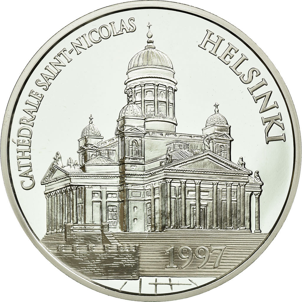 Münze, Frankreich, Cathédrale Saint-Nicolas d'Helsinki, 100 Francs-15 Euro