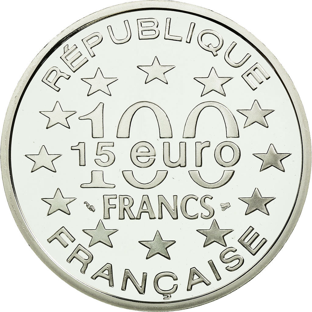 Münze, Frankreich, Cathédrale Saint-Nicolas d'Helsinki, 100 Francs-15 Euro