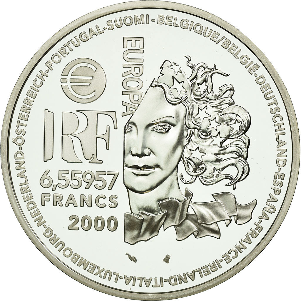 Coin, France, Europa - L'art nouveau, 6.55957 Francs, 2000, Paris, MS(65-70)