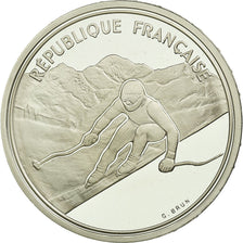 Coin, France, Ski alpin, 100 Francs, 1989, MS(65-70), Silver, KM:971, Gadoury:C1